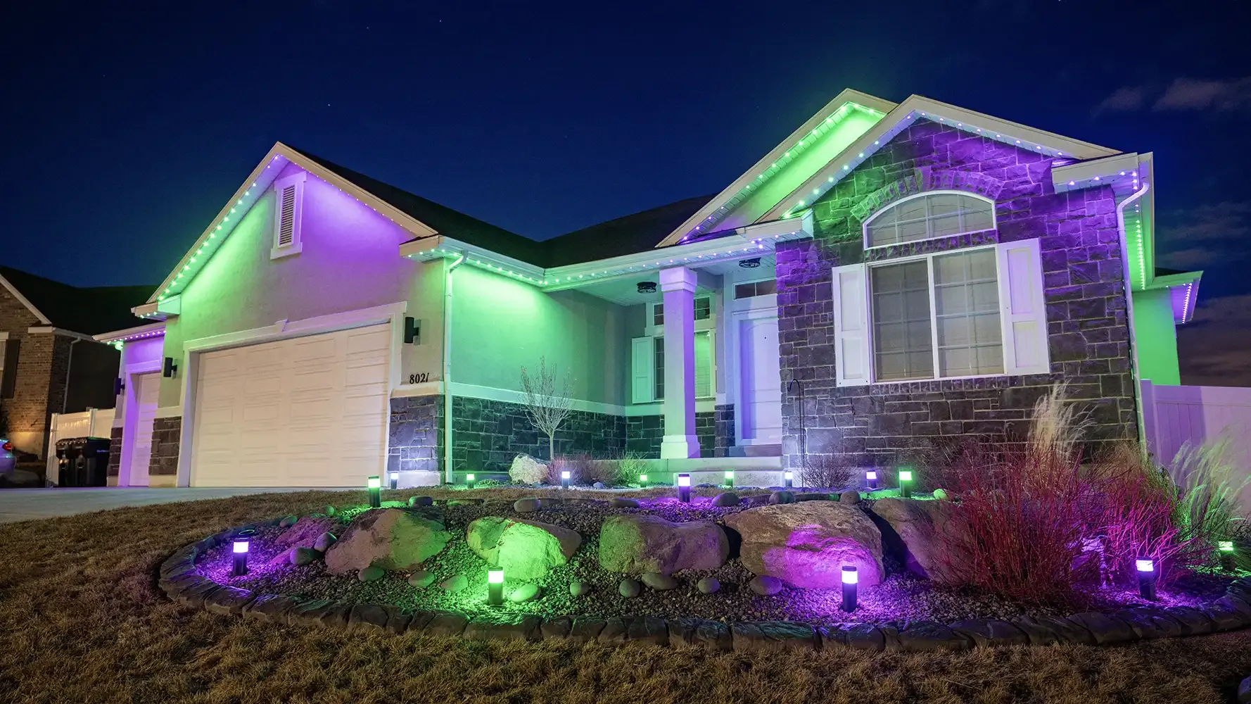 Home with Halloween Happy's lighting