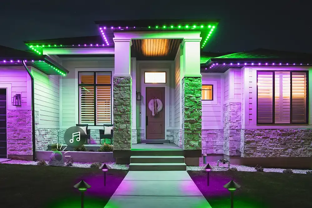 Home lights reacting to music