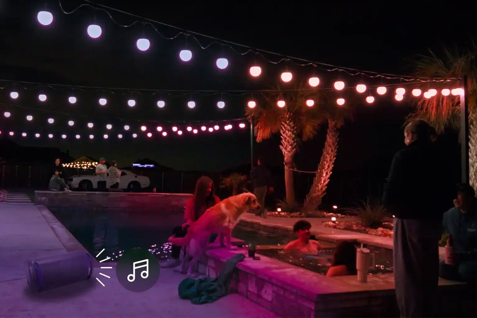 Custom lighting show on a home