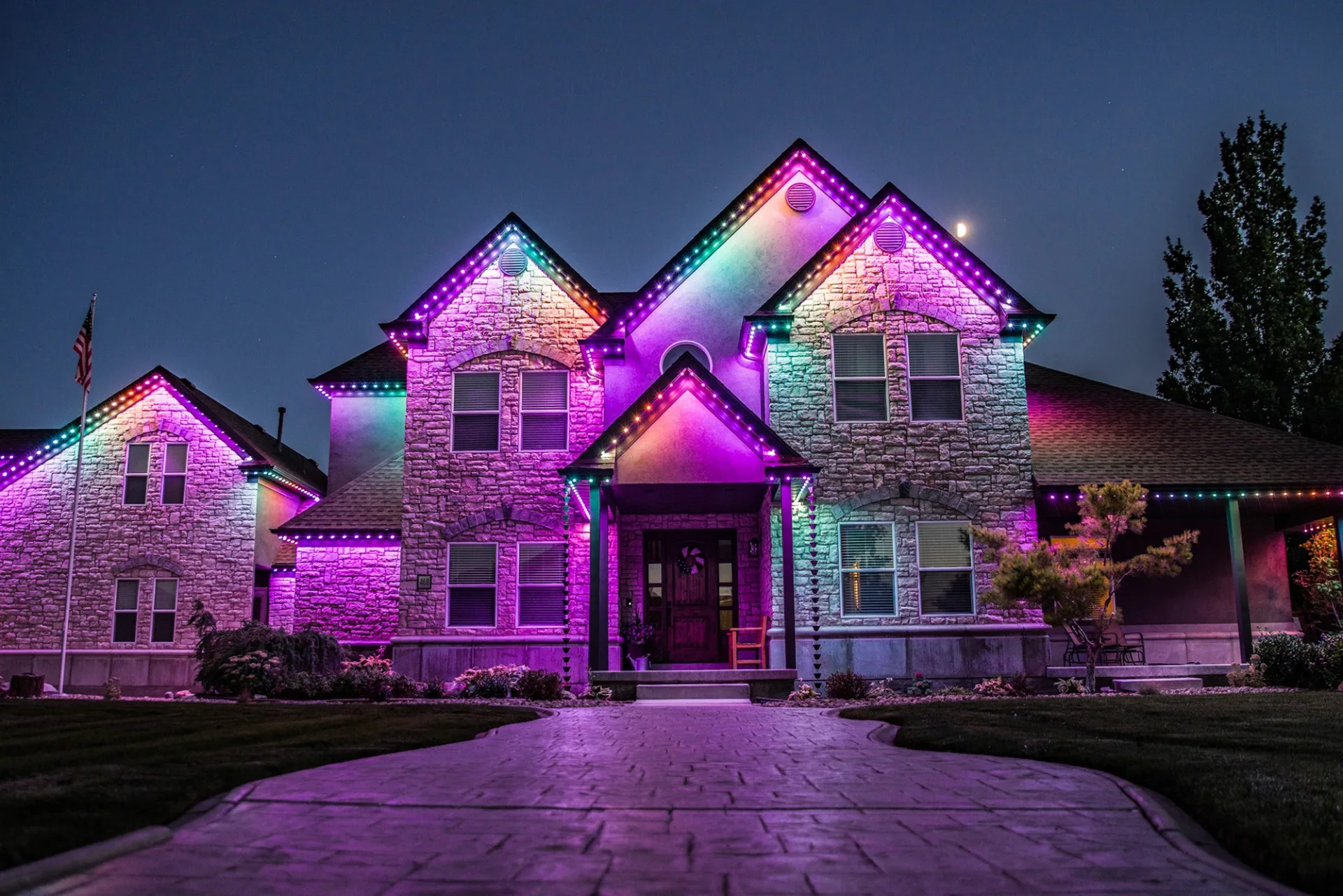 Home with Diwali Happy's lighting