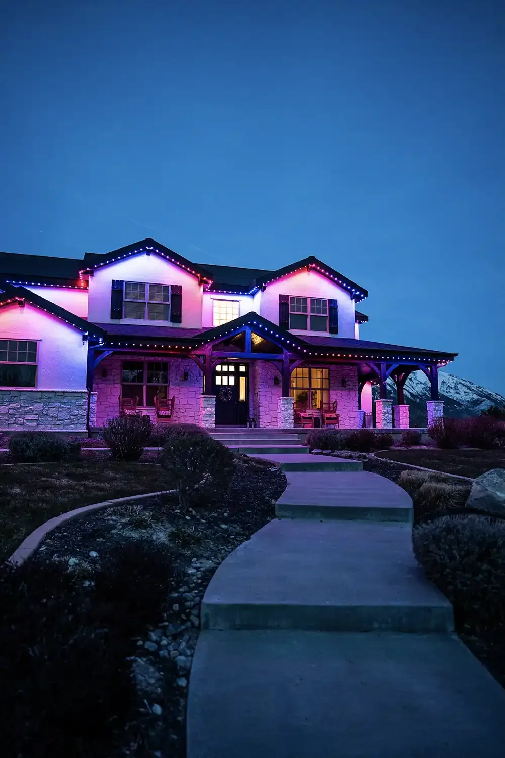 Home with Valentine's Happy's lighting