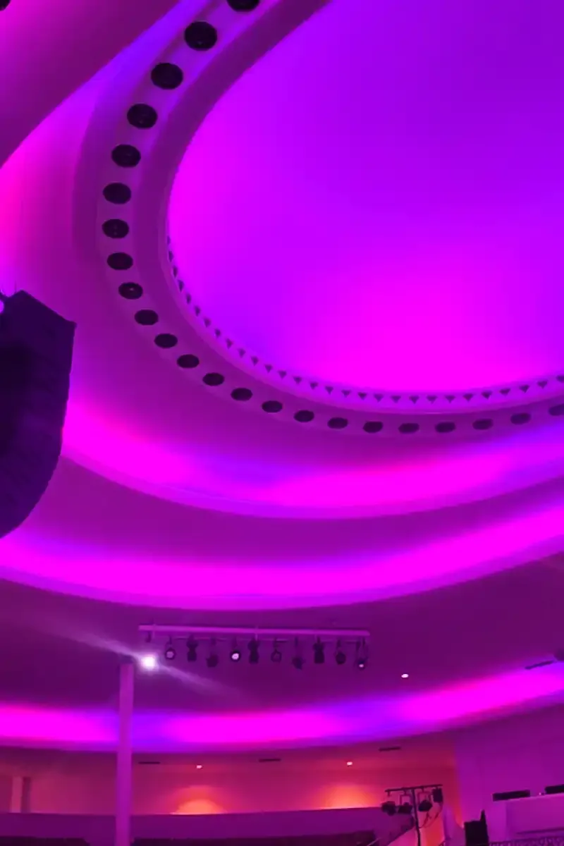 Chapel with indirect Happy's cove lighting