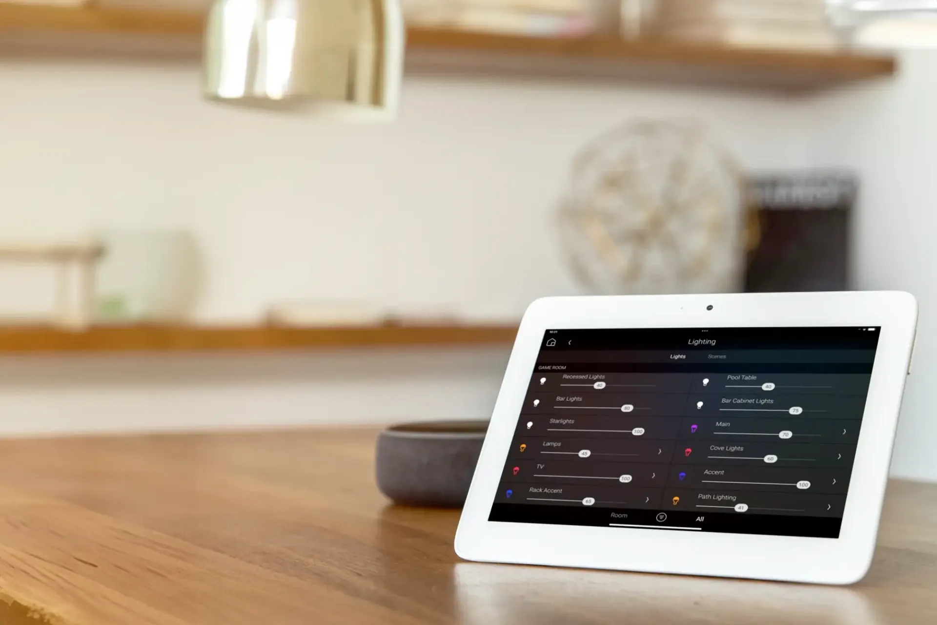 Home lit with Happy's Lighting controlled by Google Home