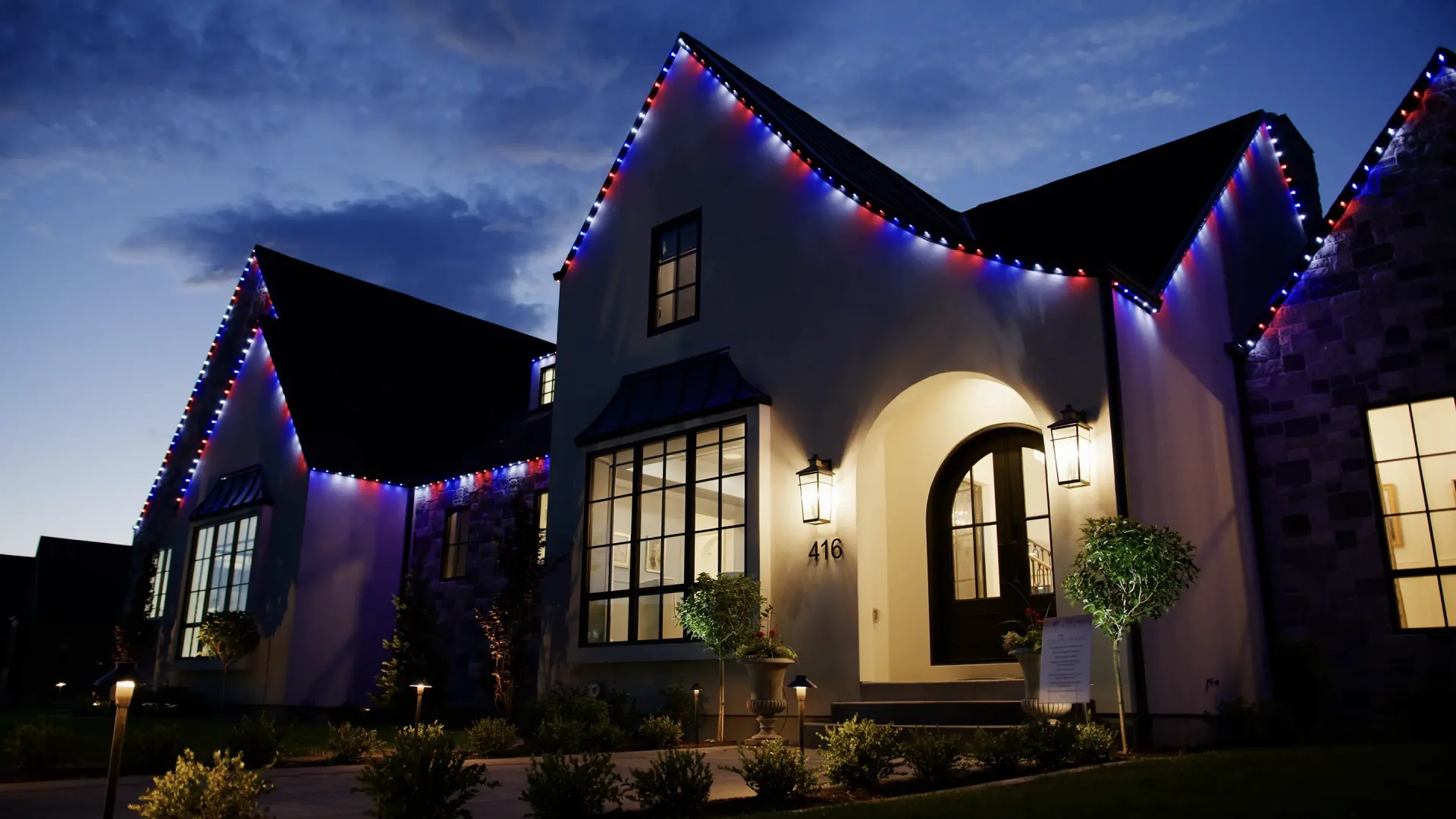 Home with 4th of July Happy's lighting