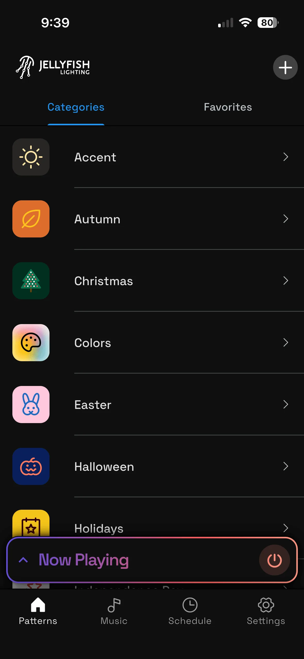 Swipe actions in the Happy's app