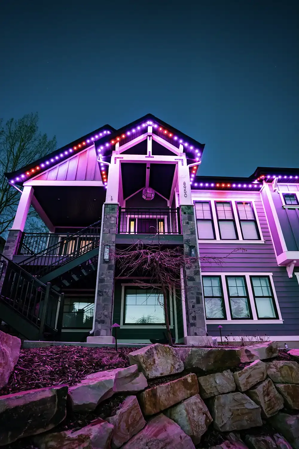Home with Valentine's Happy's lighting