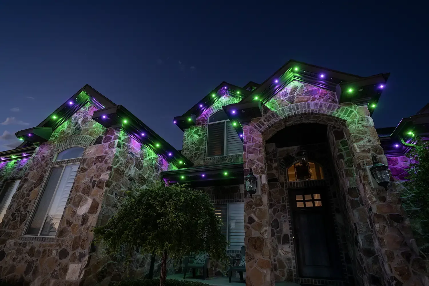 Home with Halloween Happy's lighting