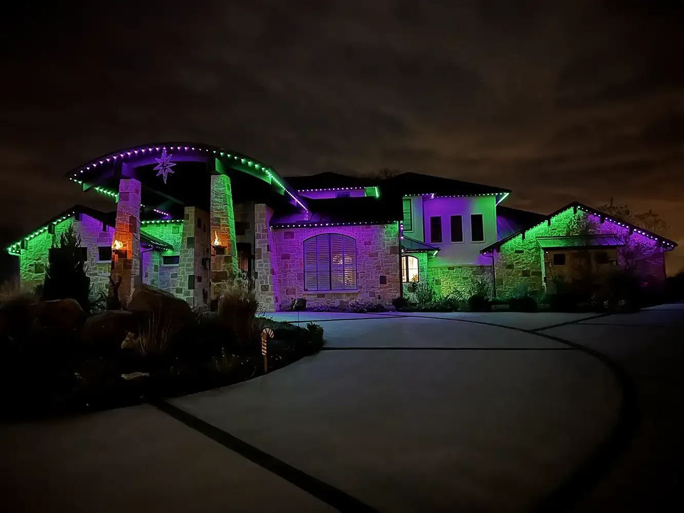 Home with Halloween Happy's lighting
