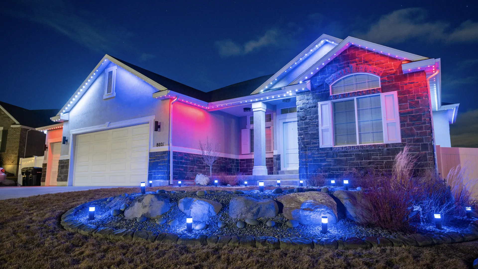 Home with 4th of July Happy's lighting