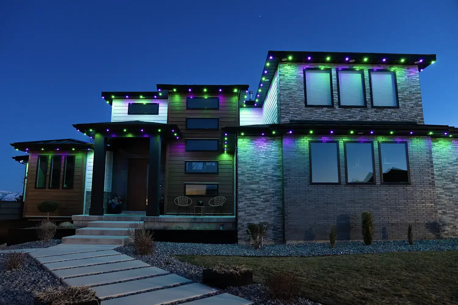 Home with Halloween Happy's lighting
