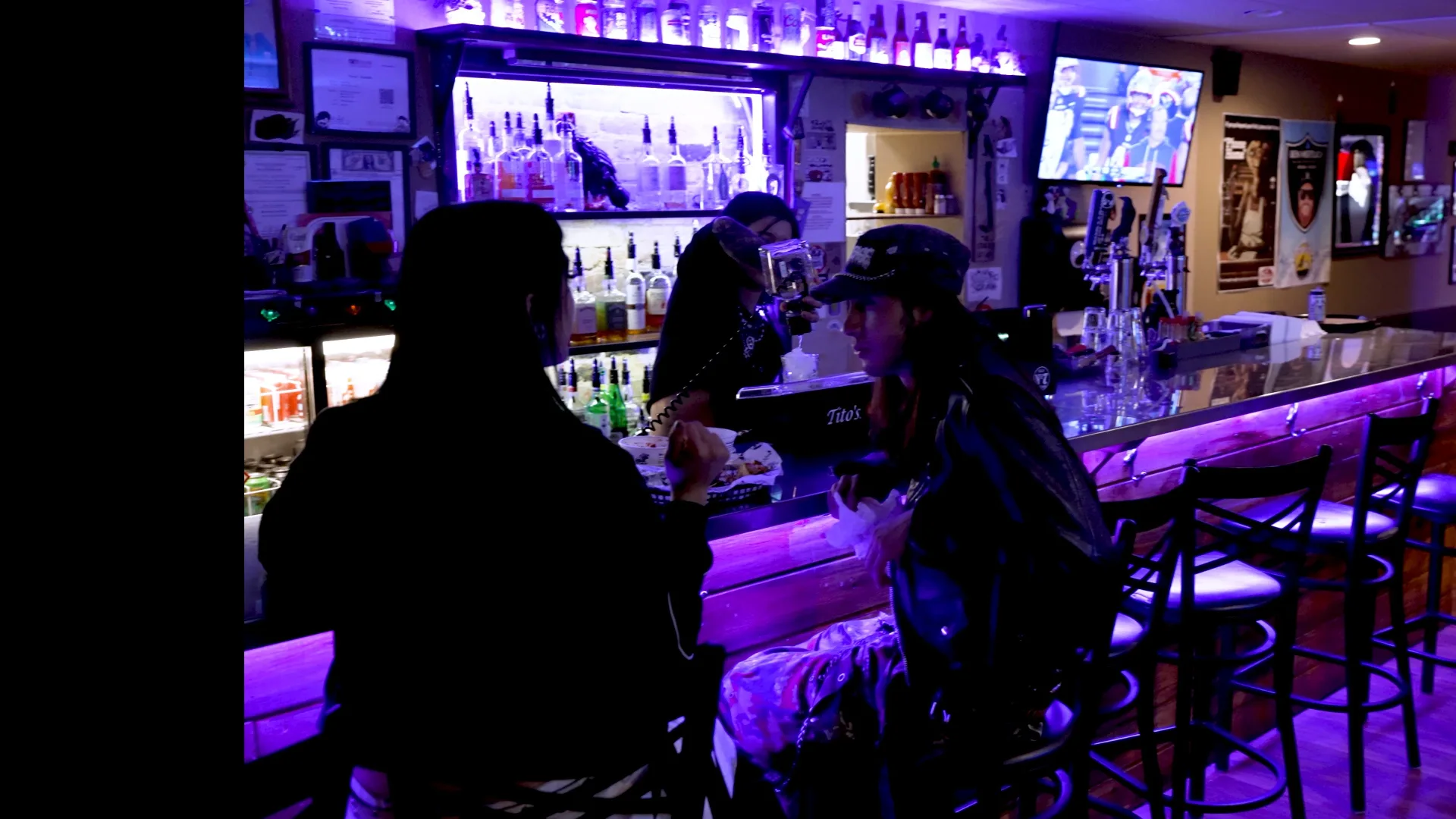 Bar with indirect Saber Series backlighting
