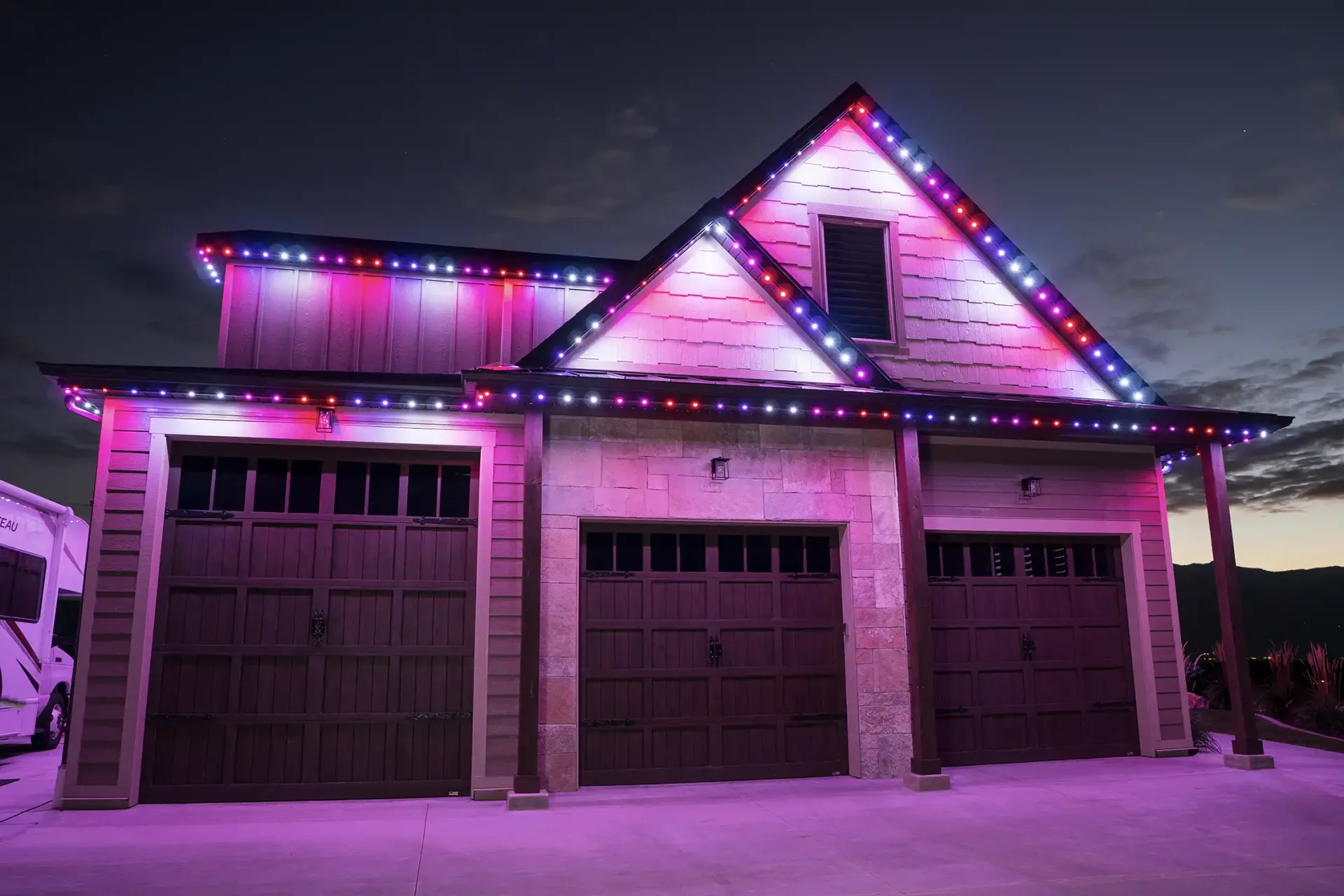 Home with Valentine's Happy's lighting